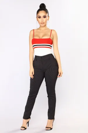 Alissa Print Pants - Black
