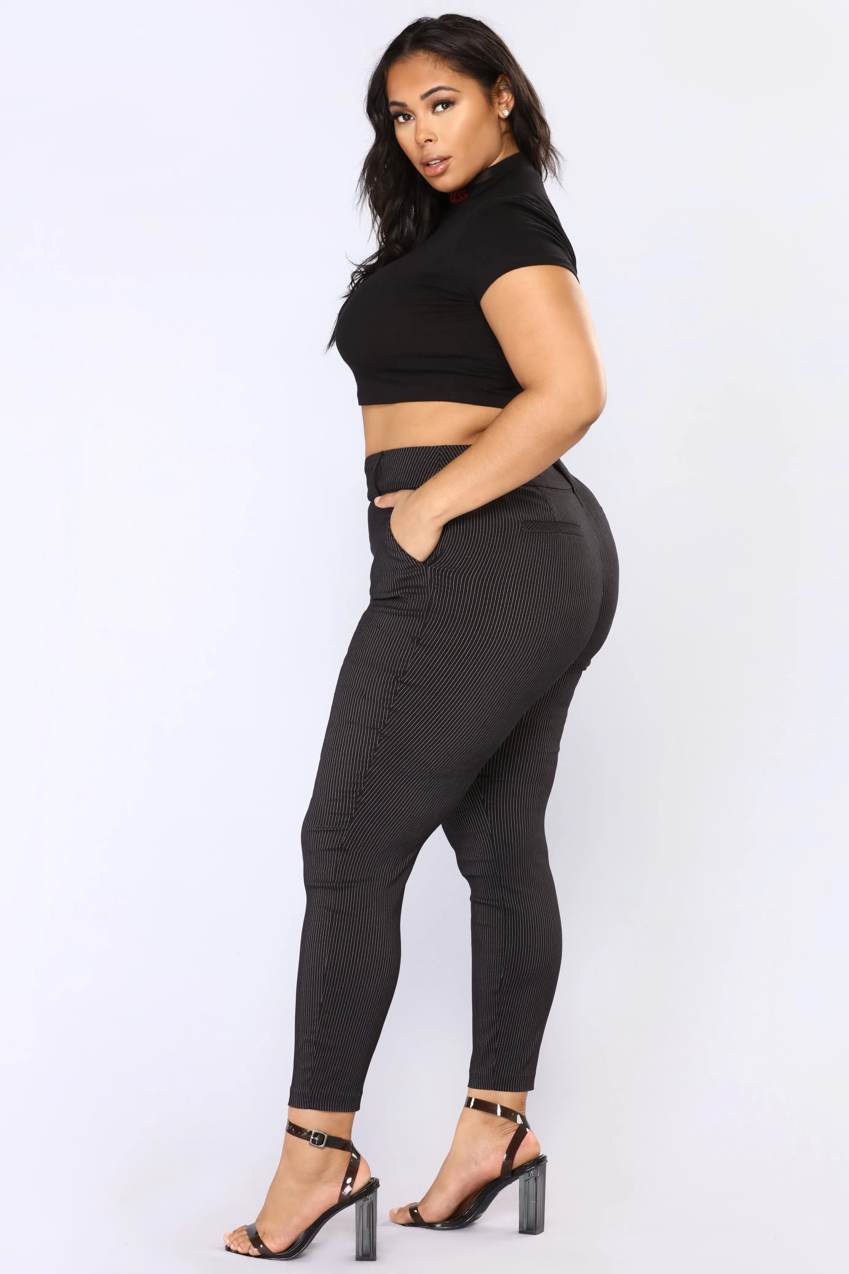 Alissa Print Pants - Black