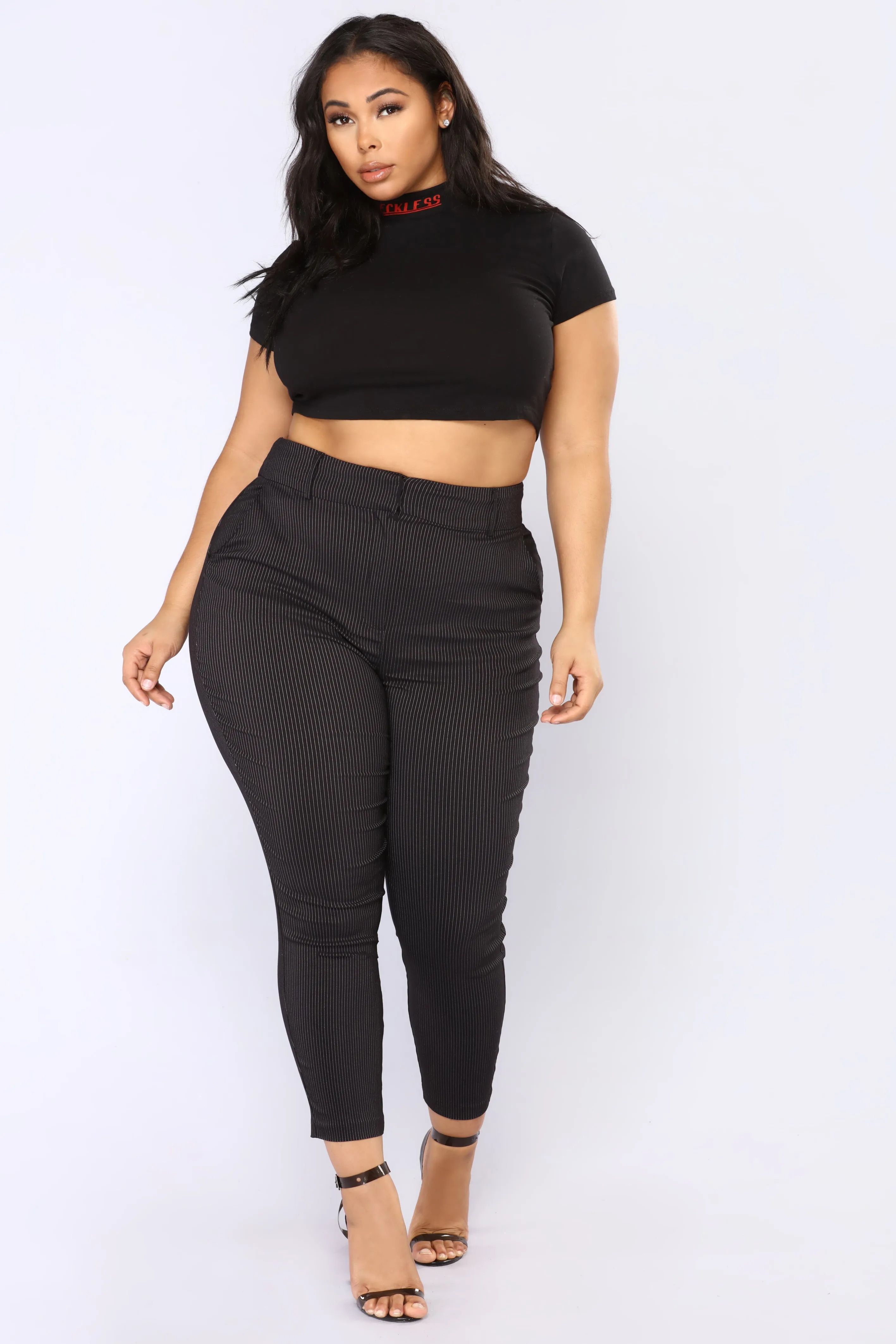 Alissa Print Pants - Black