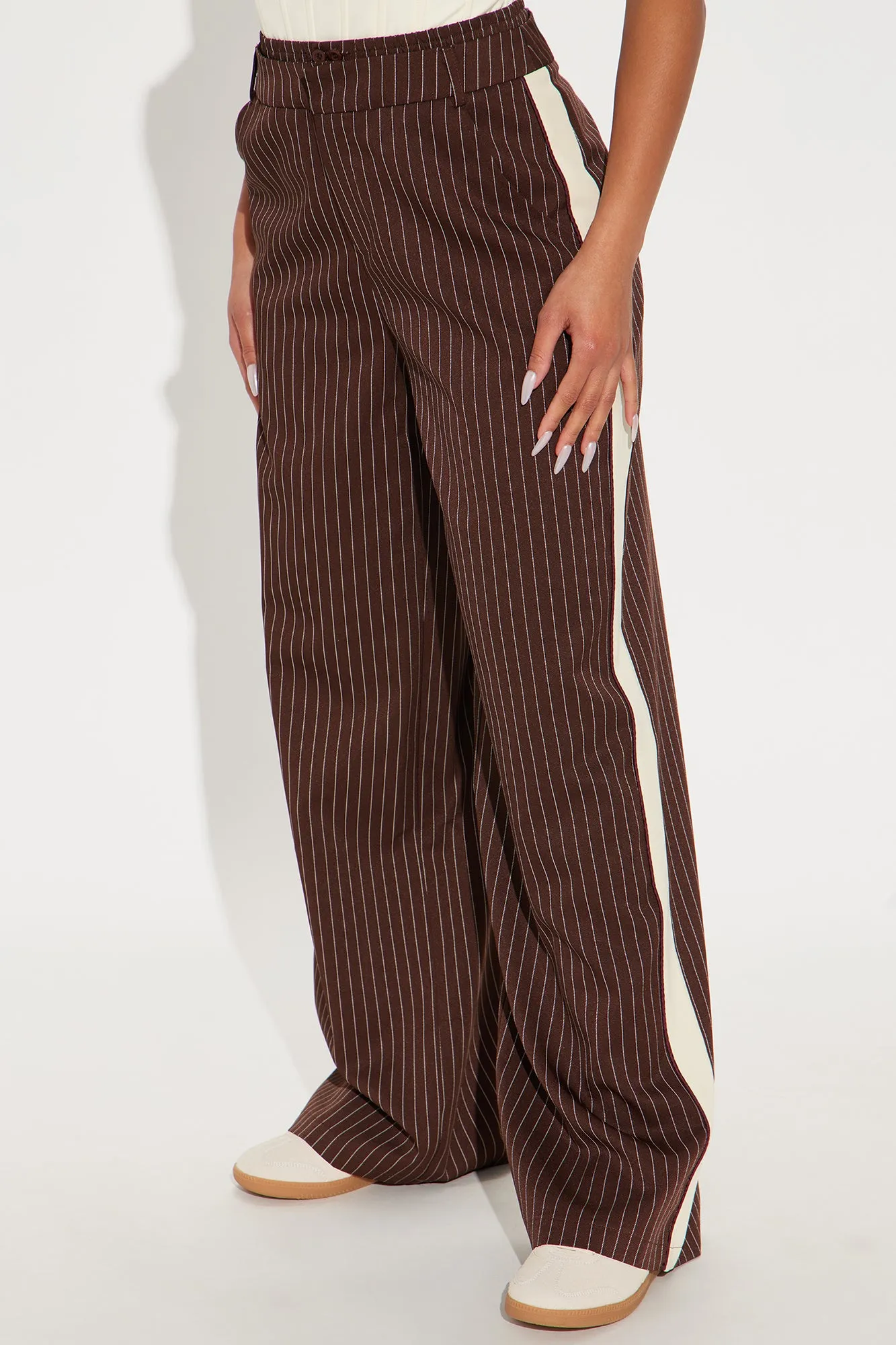 Anastasia Track Trouser Pant - Brown/combo
