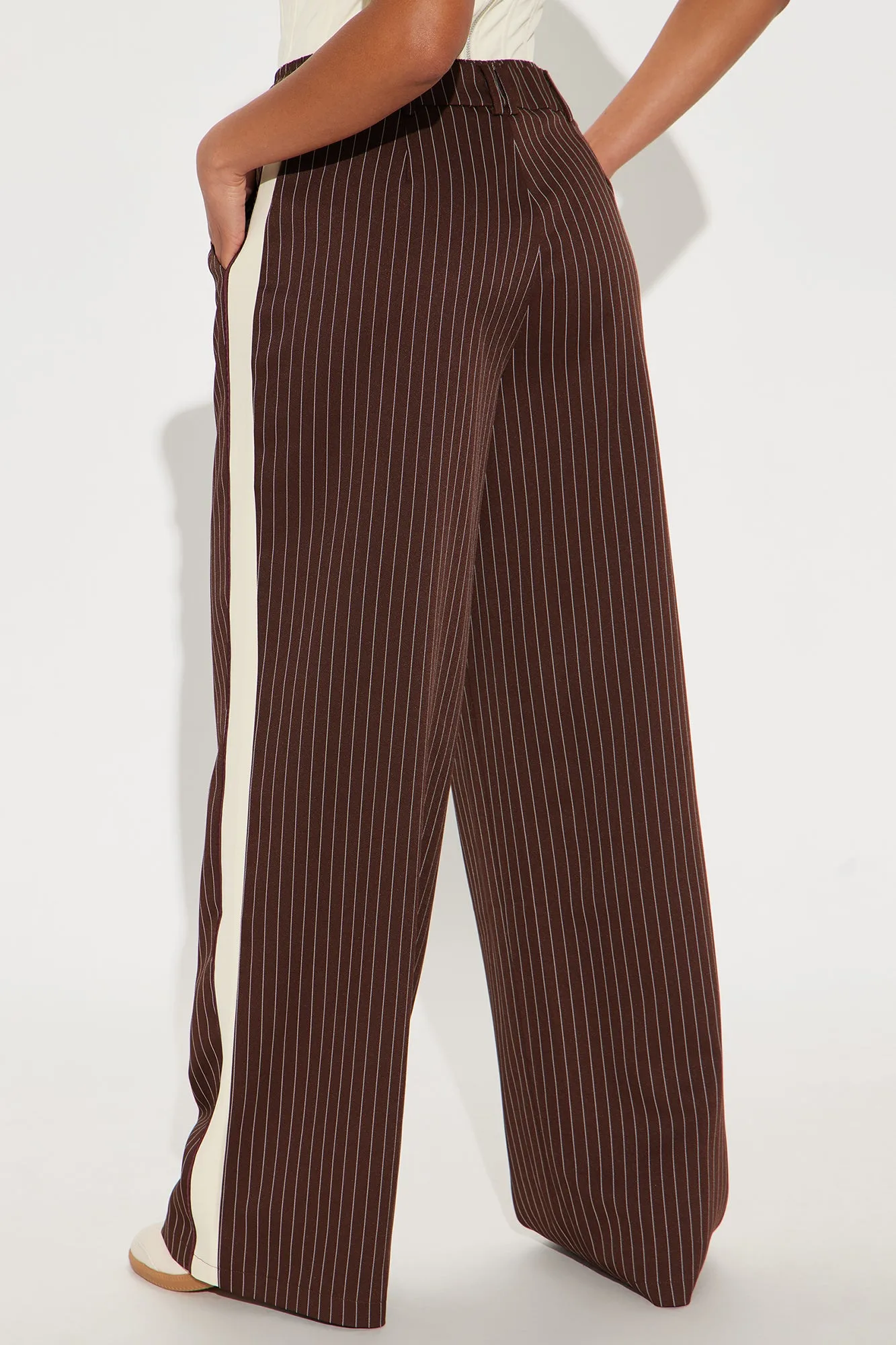Anastasia Track Trouser Pant - Brown/combo
