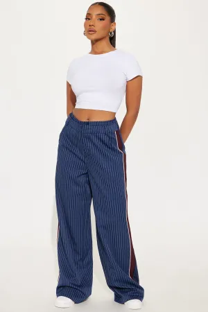 Anastasia Track Trouser Pant - Navy/combo