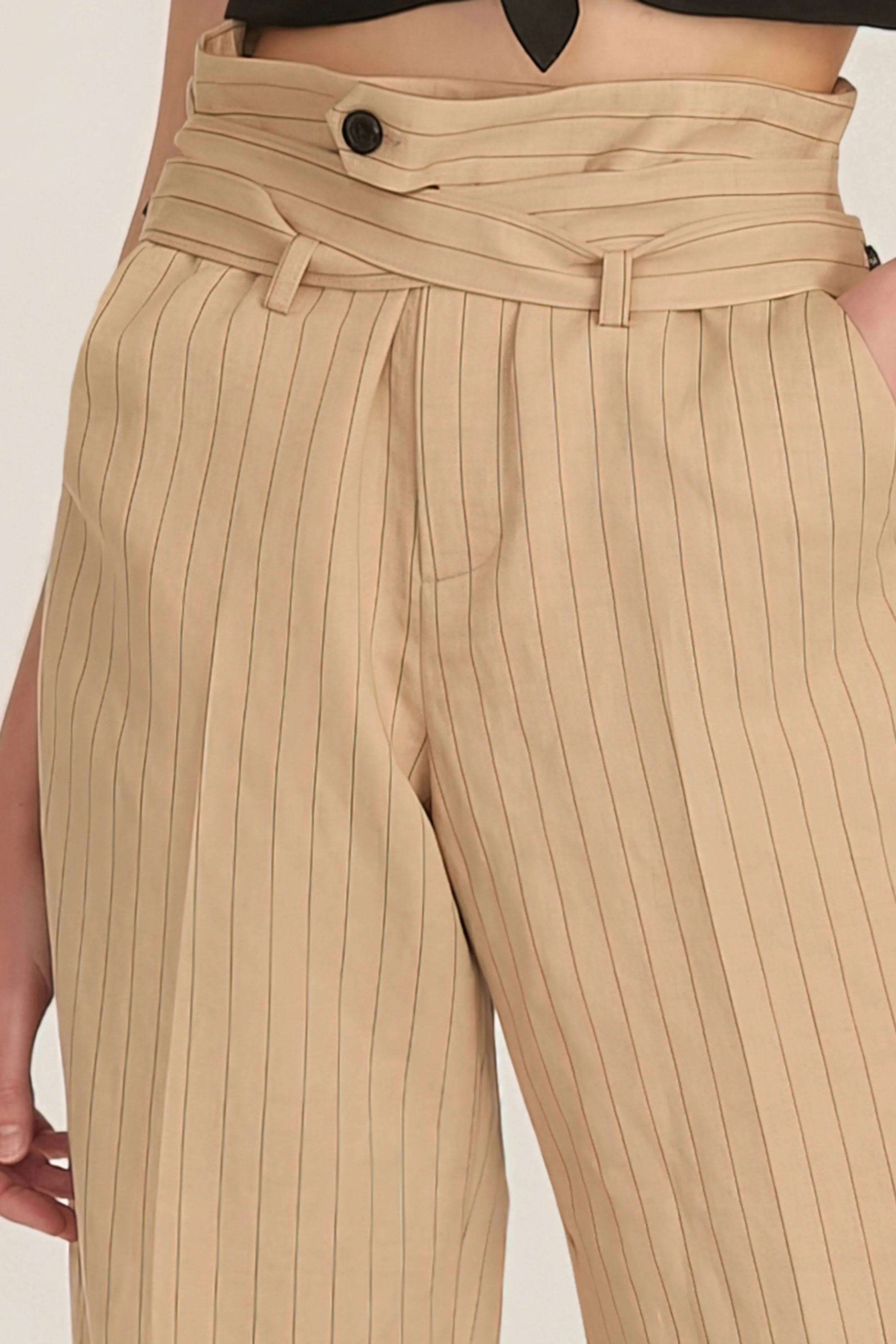 Artie Pinstripe Wrap Pant