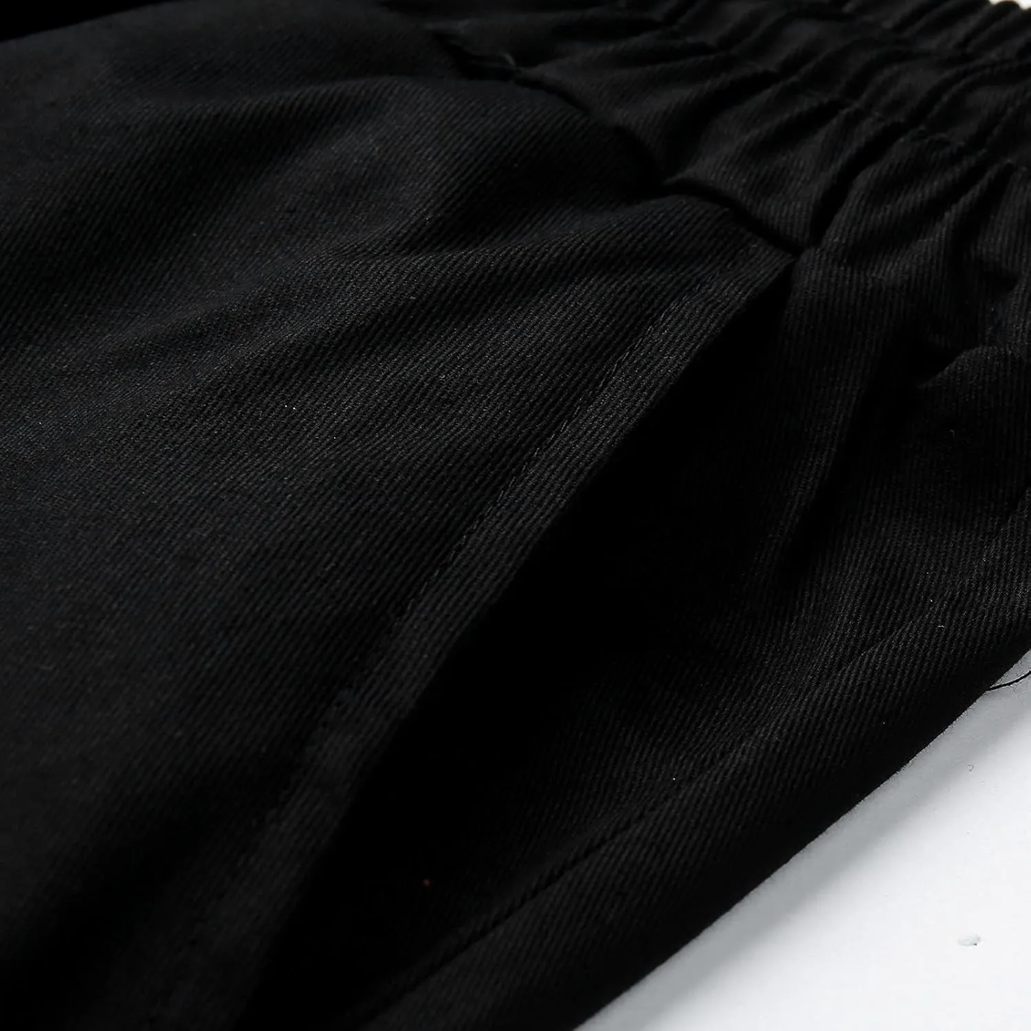 Cargo Pants for Men Relaxed Fit Mens Jogger Pants Drawstring Trousers Stretch Elastic Waist Outdoor Pants Sweatpants