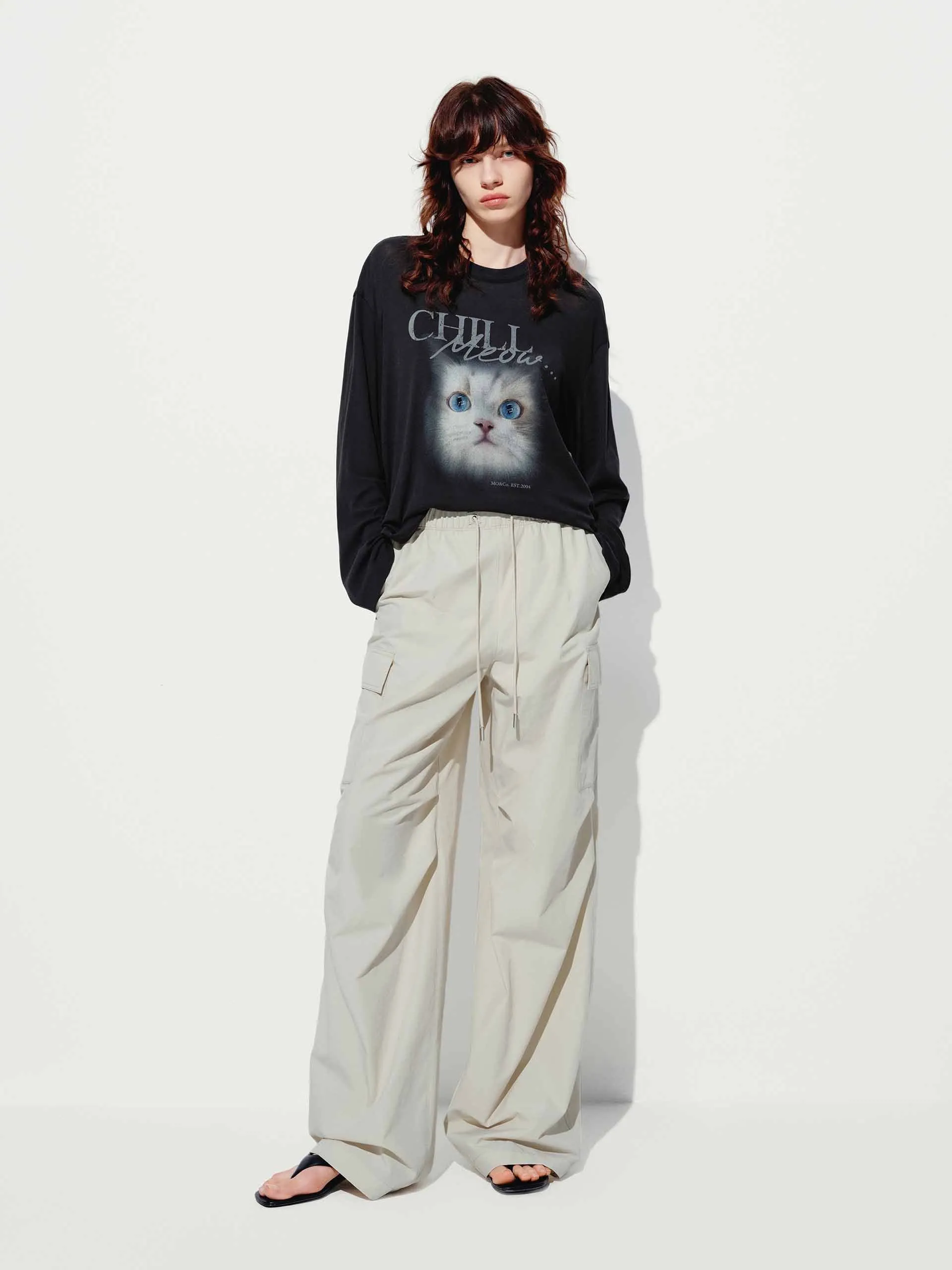 Cargo Pocket Drawstring Pants