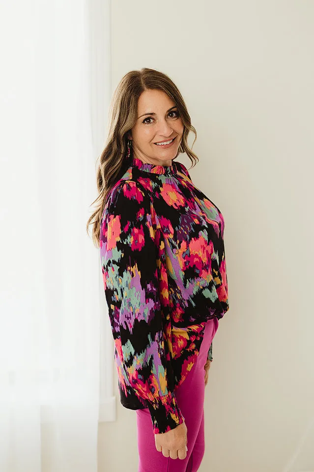 Frill Mock Neck Top