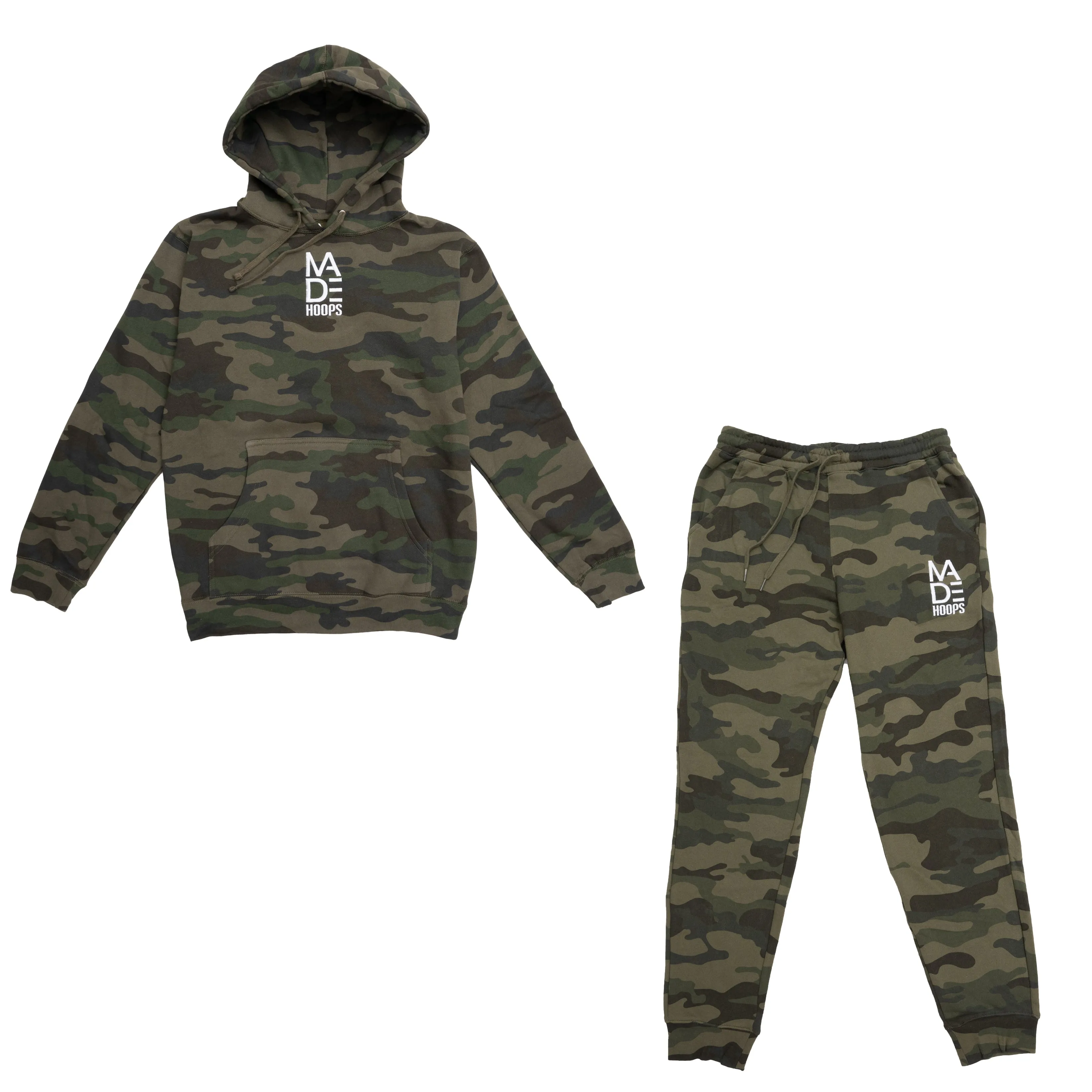 Green Camo Embroidered Logo Joggers
