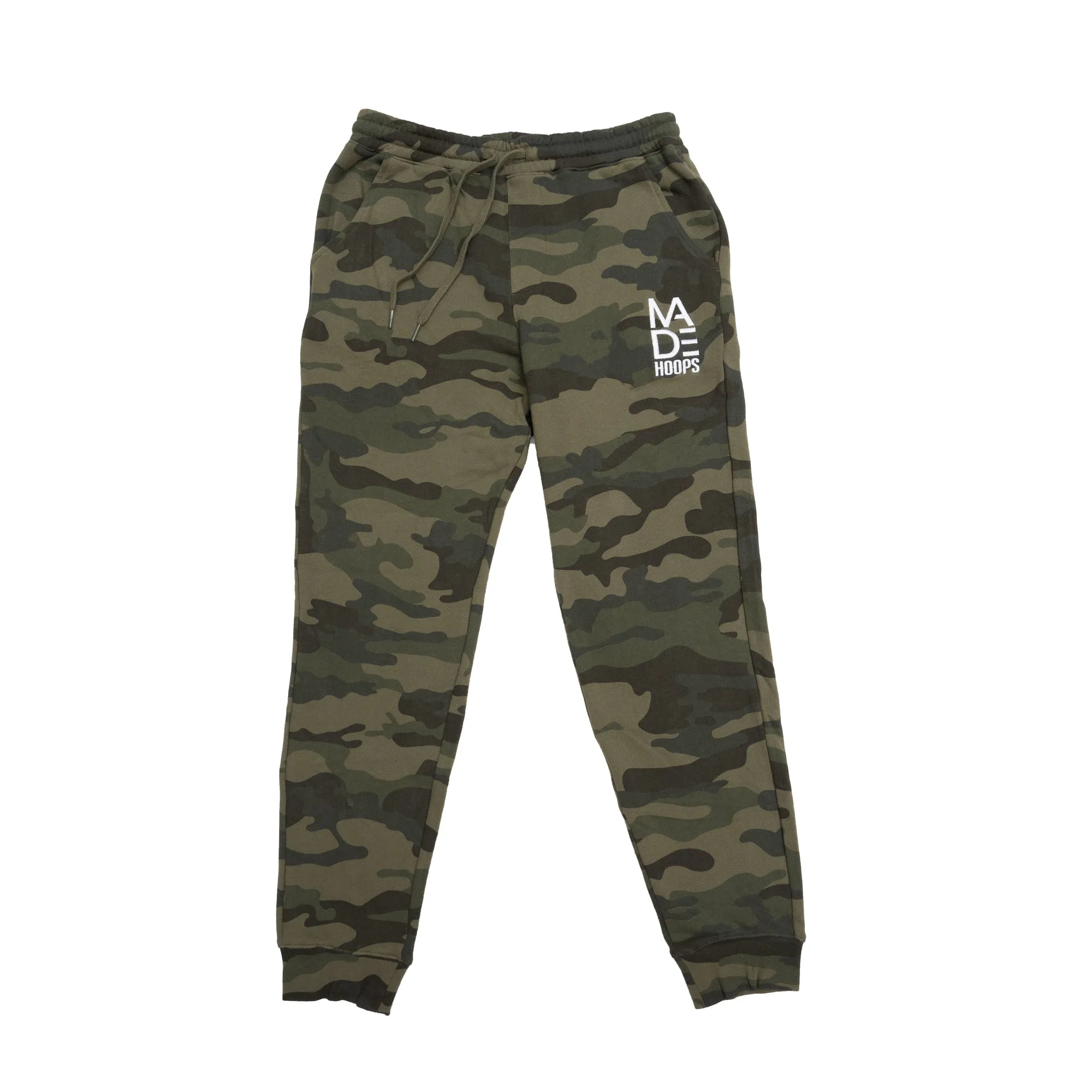 Green Camo Embroidered Logo Joggers