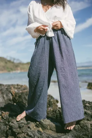 Ivy Pant Navy Pinstripe