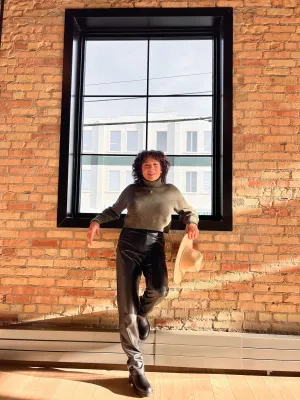 Kennedy Vegan Leather Pant | Black