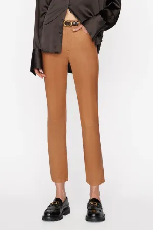 Le High Straight Leather Latte