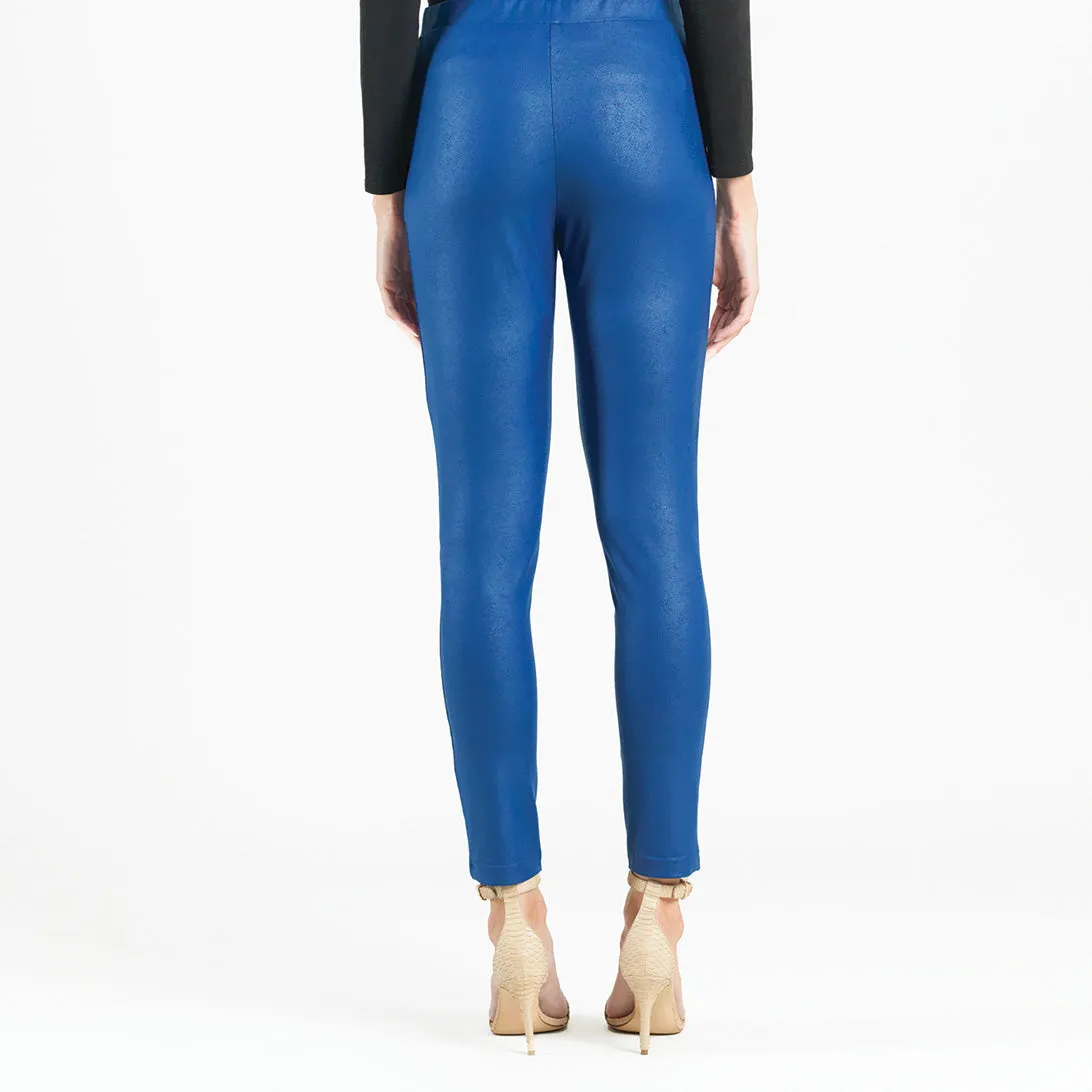 PREORDER-Liquid Leather Sheen Pocket Pants-Cobalt